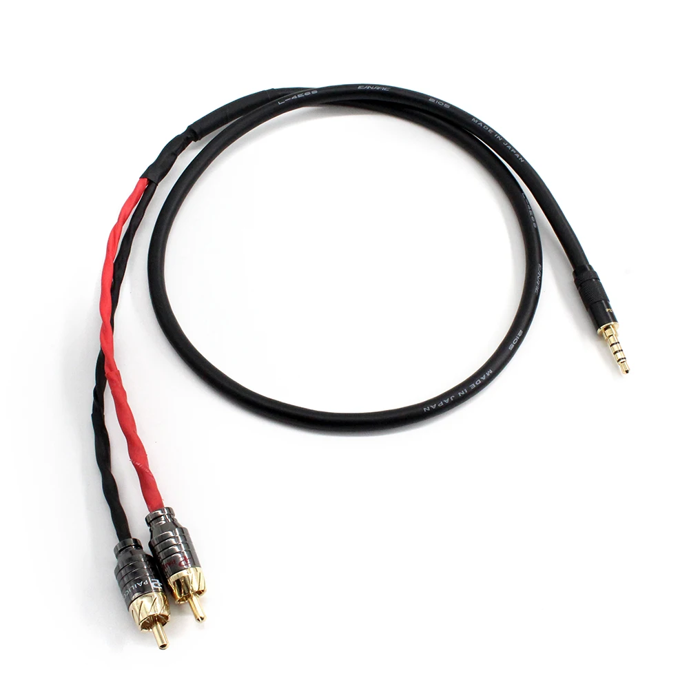 Canare L-4E6S Hifi Trrs Gebalanceerd 2.5Mm Tot 2 Rca Mannelijke Audio Kabel Voor Cayin N5 Iriver Ak240 Ak380 Ak120ii Amp Onkyo DP-X1