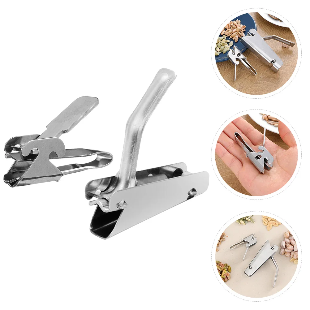 

2 pcs Stainless Steel Nut Cracker For Melon Seeds Pine Nuts Sheller Plier Portable Peeler Tool Kitchen Bar Accessories