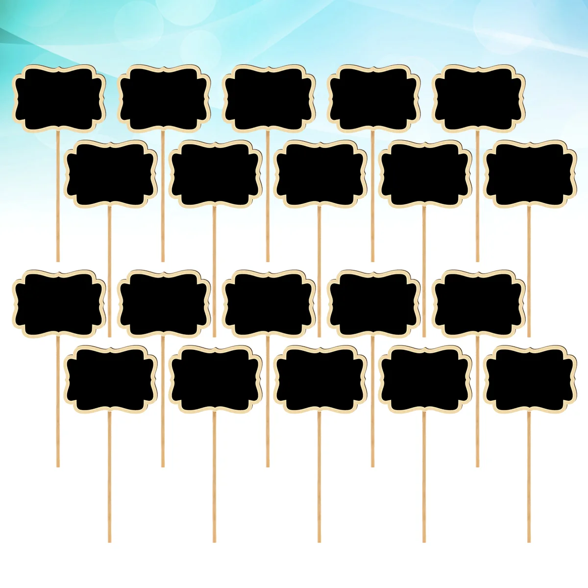 20 Pcs Black Board Garden Makers Flower Labels Blackboard Mini Chalkboard Toppers Korean Fashion Signs