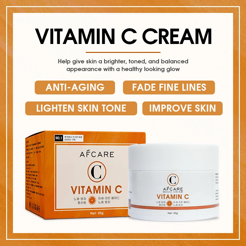 Vitamin C Facial Cream Moisturizing Face Cream Smooth Skin Daily Skincare Nourish Easy Absorb