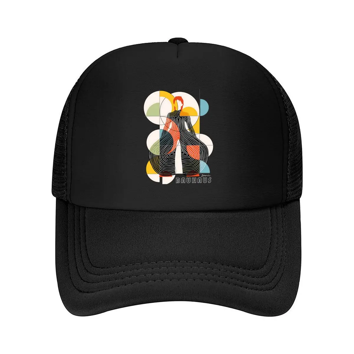 Abstract Geometric Woman Line Art Mesh Baseball Cap Hip Hop