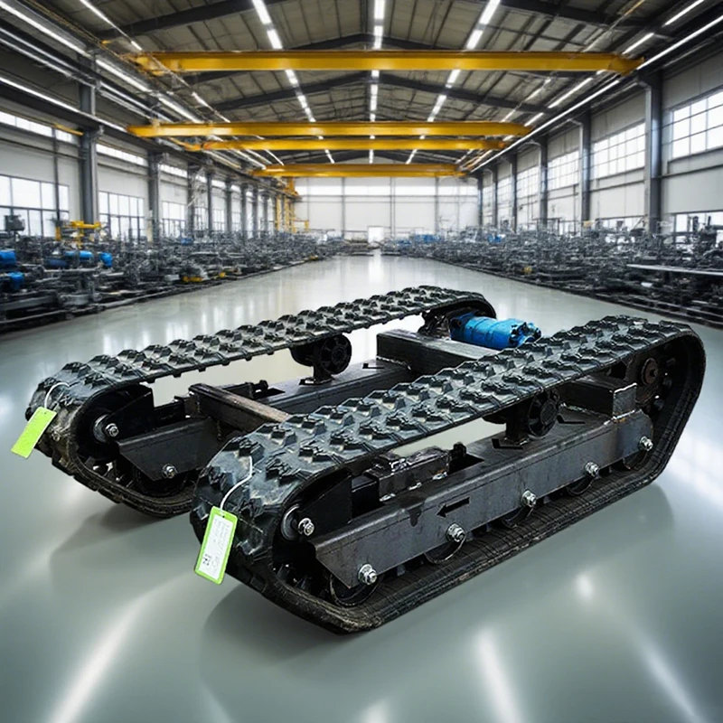 Custom Metal Rubber Composite Crawler Chassis, Multifunctional Undercarriage Parts for Excavator and Pump Truck Equipment view 5