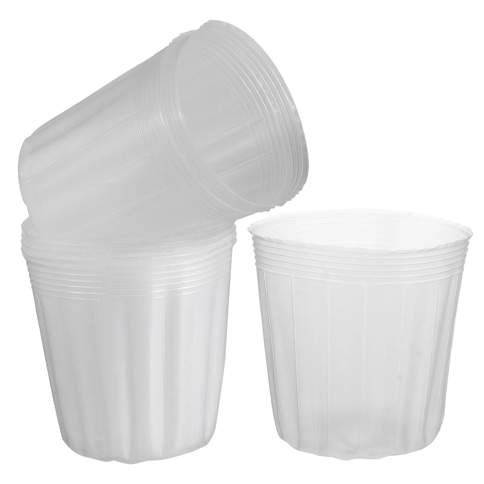 

40 шт. прозрачных пластиковых стаканчиков для рассады с дренажными отверстиями для суккулентов, выращивания рассады и пересадки растений