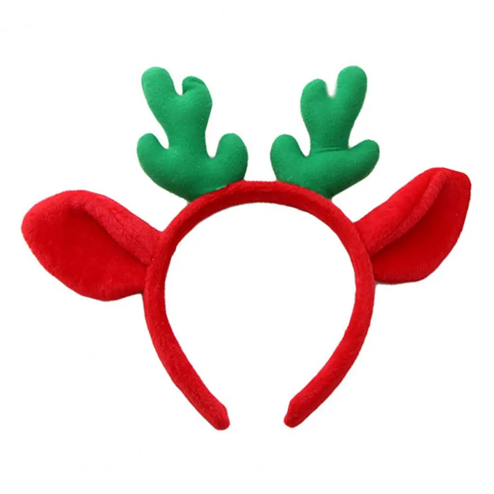 Holiday Headband Festive Christmas Headgear Set for Kids Adults Plush Hairband Antler Headband Holiday Decor Xmas Party