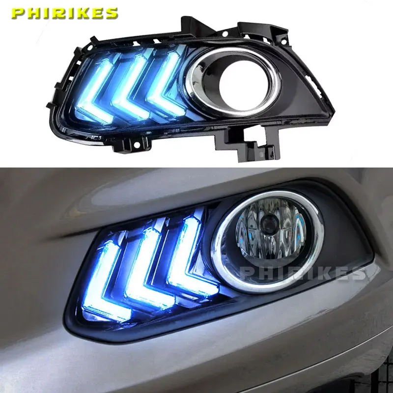 

Led Fog Lamps For Ford Mondeo Fusion 2013 2014 2015 2016 Daytime Running Light DRL Car Front Driving Daylight Turning Signal ﻿