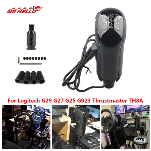 Perilla de palanca de cambios USB para PC, simulador de camión para Logitech G29 G27 G25 G923 Thrustmaster TH8A, perilla de palanca de cambios alta y baja para ATS ETS2