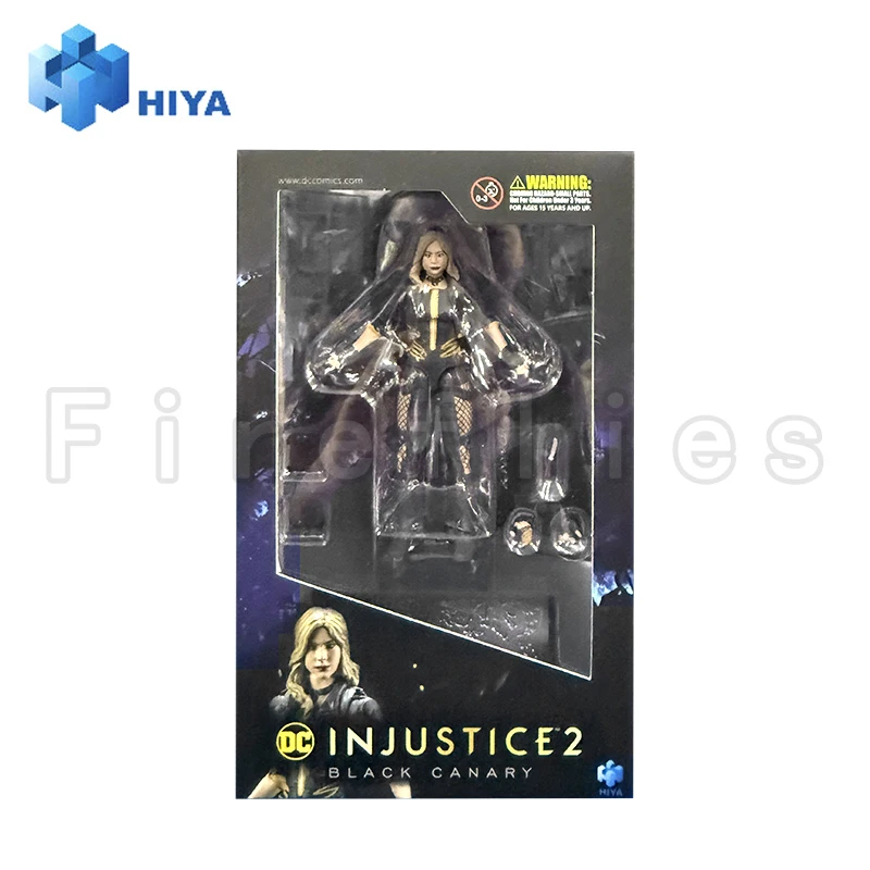 ฟิกเกอร์แอคชั่น 1/18 HIYA ขนาด 4 นิ้ว ซีรีส์มินิสุดประณีต INJUSTICE 2 แบล็ค แคนารี โมเดลอนิเมะ ของเล่น