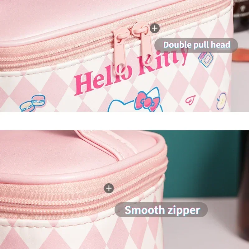 Sanrio Hello Kitty Cosmetic Bag Kuromi Cinnamoroll My Melody Pencil Case Coin Purse Makeup Bags Toy Girls Gifts  Anime Backpack