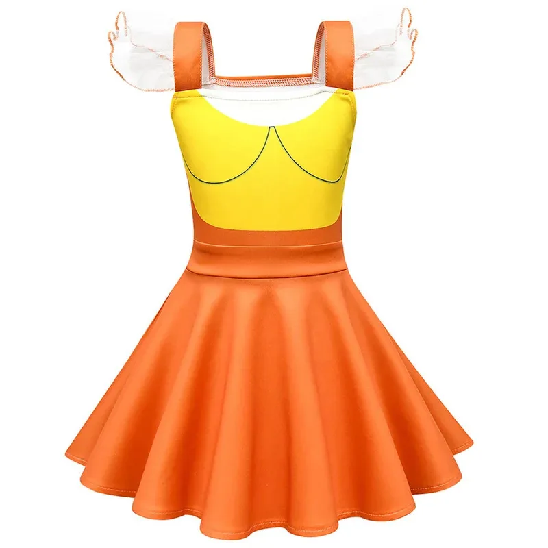 Calamari Gioco Cosplay Costume Bambini Ragazze Vestono Fantasia Gonna da balletto Spettacolo teatrale Gonne da ballo Vestito di carnevale per feste di Halloween