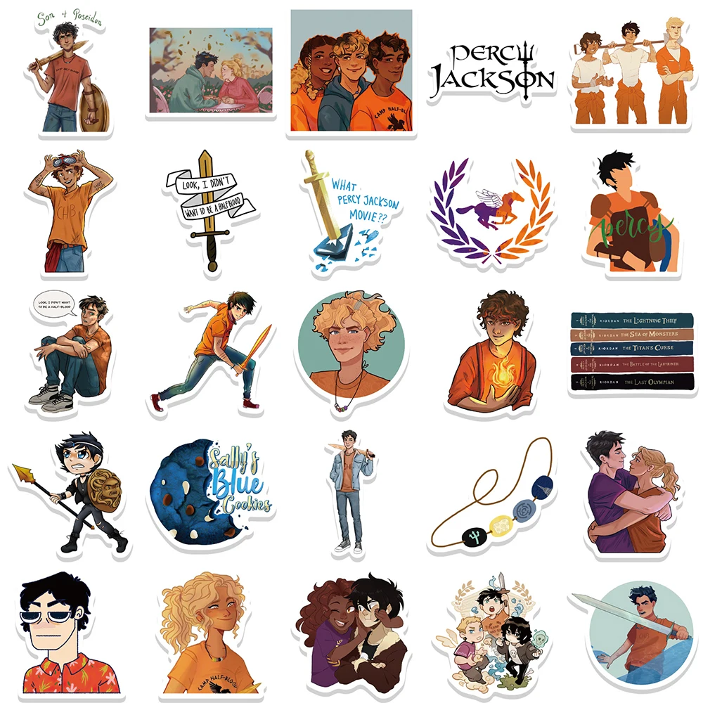 10/30/50 Buah Stiker Kartun Percy Jackson Film Keren Dekorasi DIY Koper Notebook Alat Tulis Telepon Hadiah Stiker Mobil