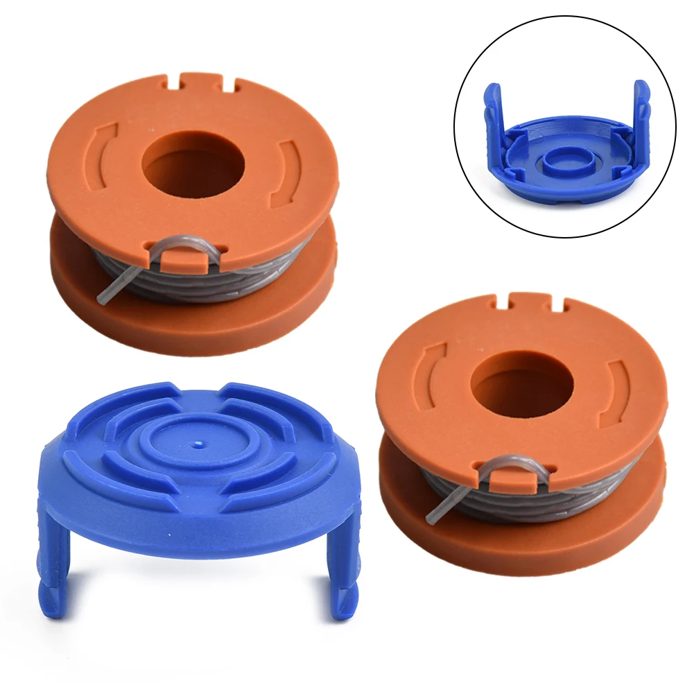 For McGregor MET2523 and For Gardenline CGT18KL2 Trimmer Replacement Spool + Cap Auto Feed Spool with 1 5mm Line