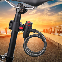 Bike Steel Cable Lock with Mounting Bracket Bicycle Steel Wire Lock High Security Mountain Bike Safety Lock for MTB Road Bike