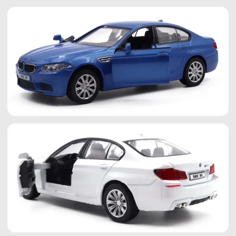 1/36 BMW M5 Sedan Toy Car Model For Children RMZ City Diecast Alloy Metal Miniature Pull Back Collection Gift For Boys Kid