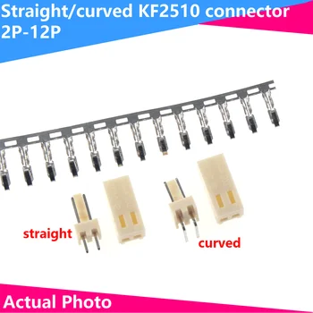 10 adet kfconnector bağlayıcı 2.54mm Pitch 2P-10Pin düz/kavisli erkek dişi soket konut fiş pimi başlık sıkma terminalleri KF-2510