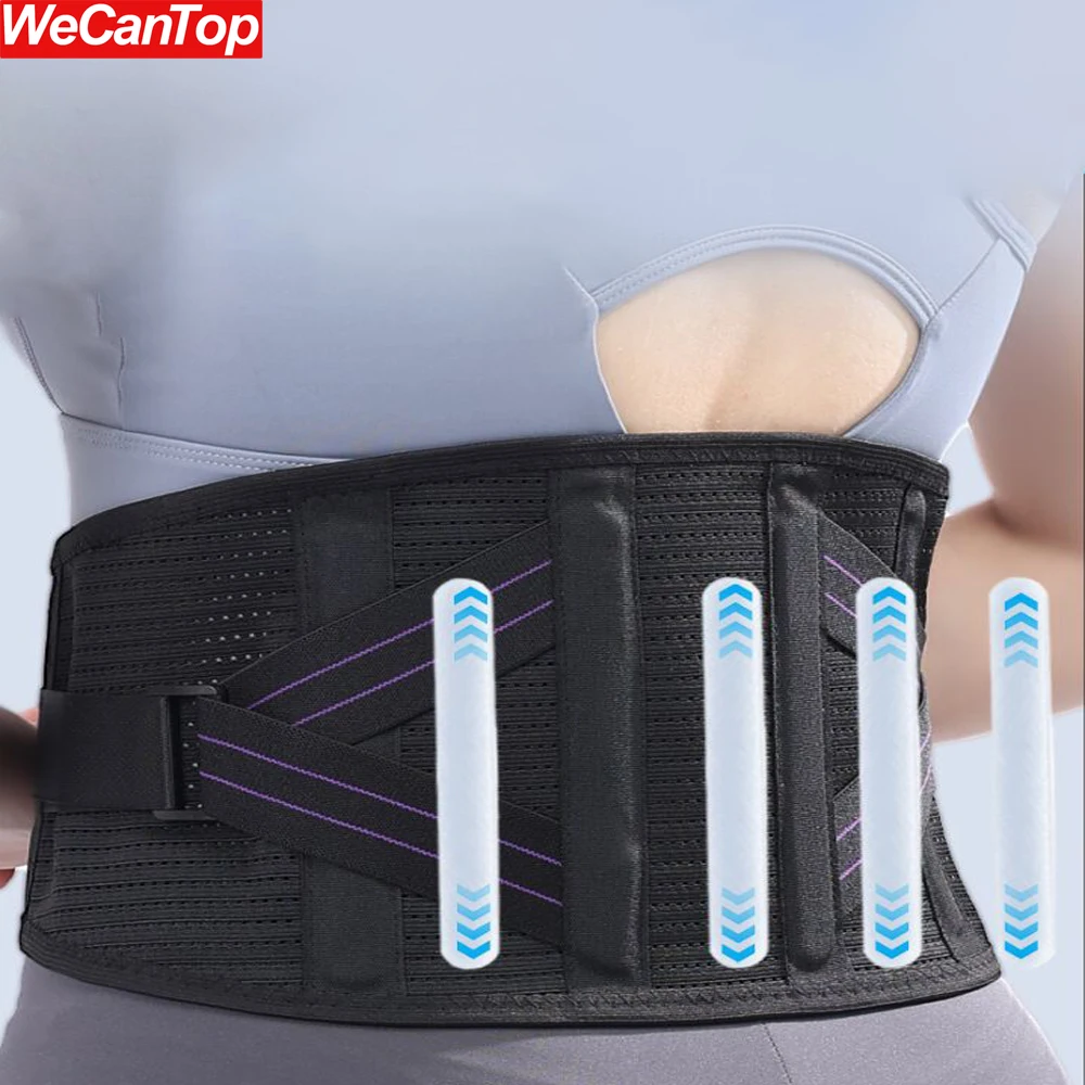 

WECANTOP 1 шт. Корсет для спины с регулируемыми ремнями - поясничный поддерживающий бандаж при ишиасе, сколиозе и грыже межпозвоночного диска - для мужчин и женщин