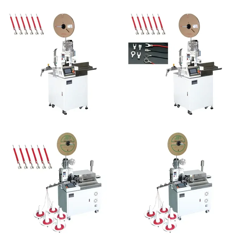 Automatic Single Ended Wire Cutting Stripping Crimping Terminal Machine Tool for Electrical Wiring