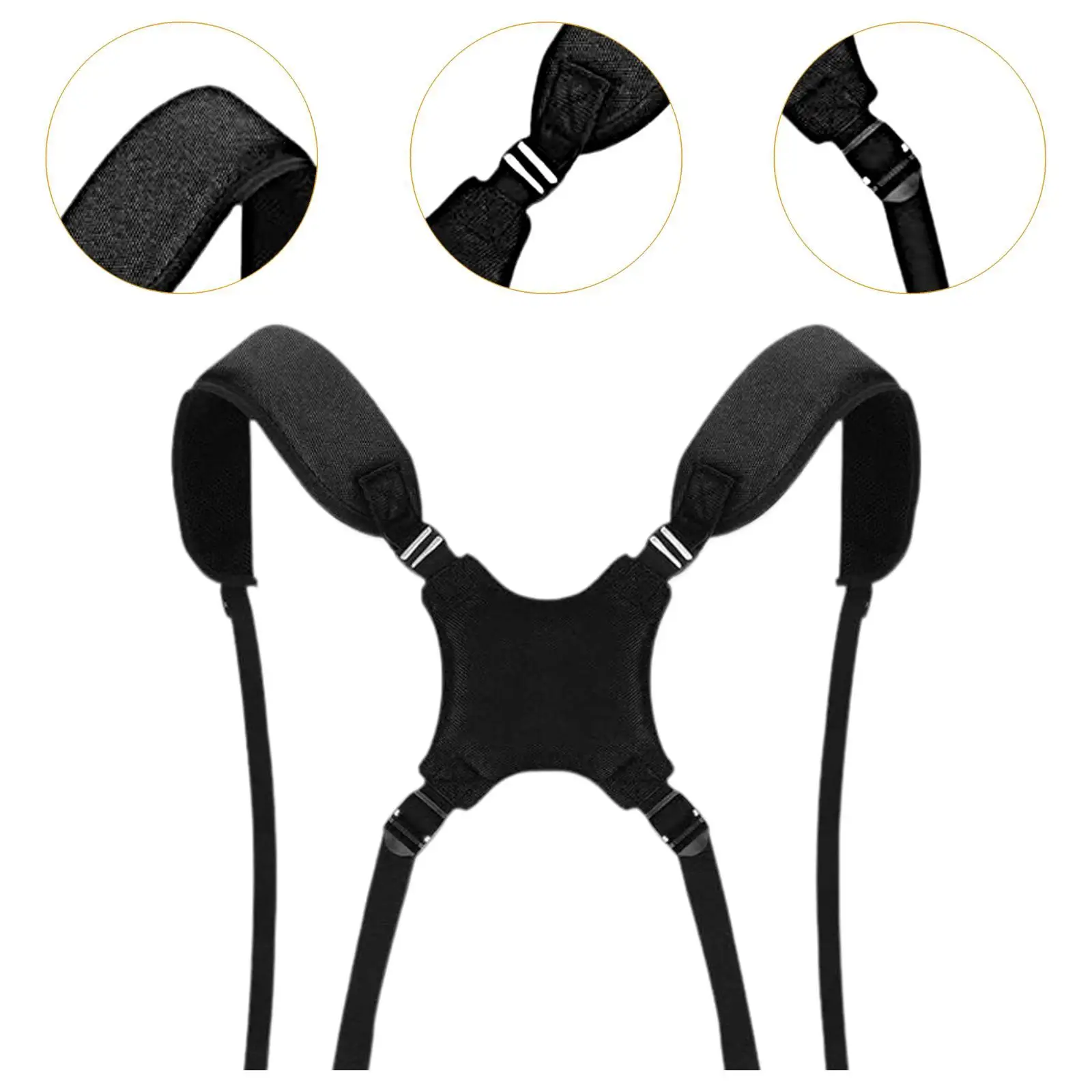 

Универсальный ремень для гольф-сумки с толстой подкладкой, двойной плечевой ремень из прочной нейлоновой стропы для легкой сумки-штатива для гольфа