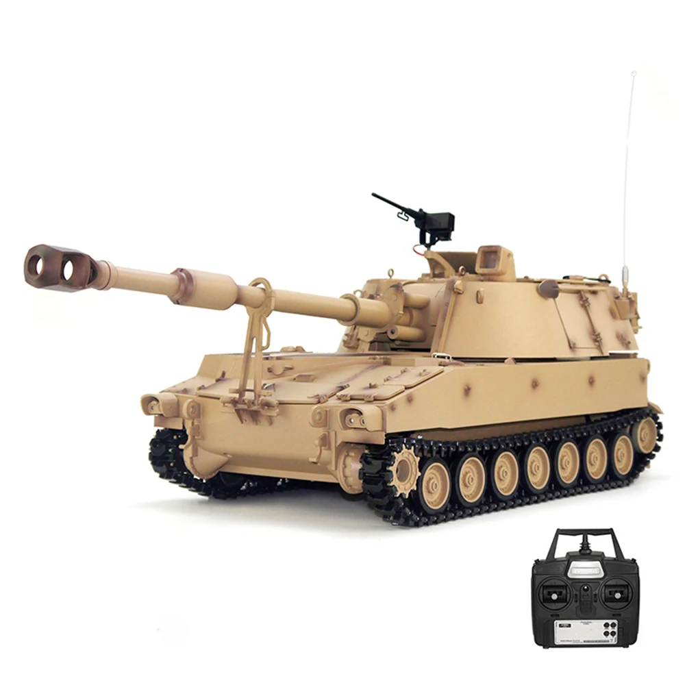 Tongde modelo M2109 M109A2 1/16 2,4G RC tanque altavoz batalla tiro RC coche modelos de vehículos RTR Juguetes