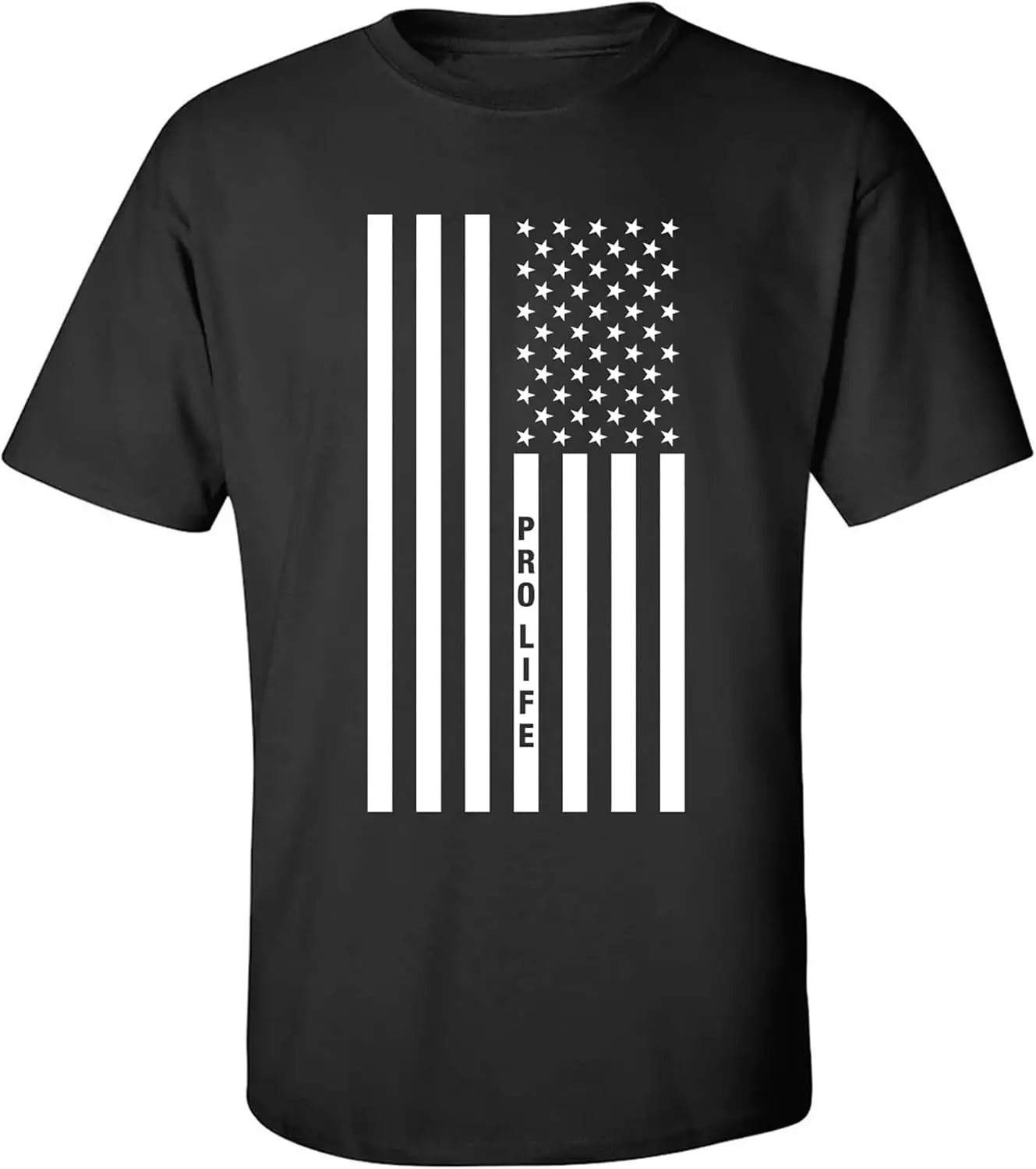 USA Flag PRO Life Adult Short Sleeve T-Shirt