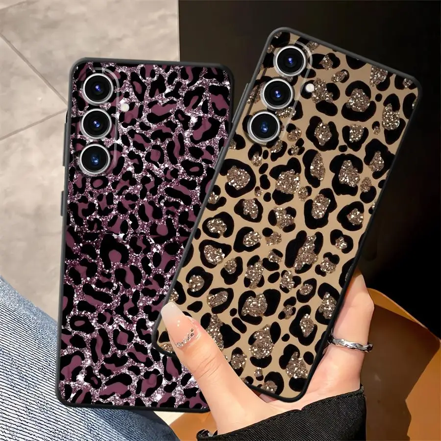 Simple Leopard Print Case for Samsung Galaxy A36 A05 A73 A51 A37 A55 A23 A52 A25 A16 A06 A57 A15 A53 A17 Phone Cover A41 A13 A12