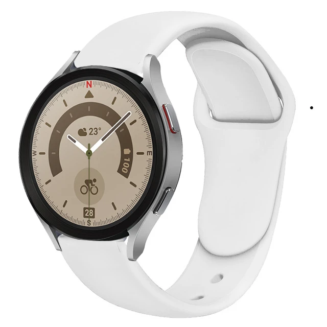 Pulseira de silicone para Samsung Galaxy Watch 4 Classic, Pulseira macia, Correia de substituição, 45mm, 44mm, 40mm, 46mm, 42mm, 5Pro