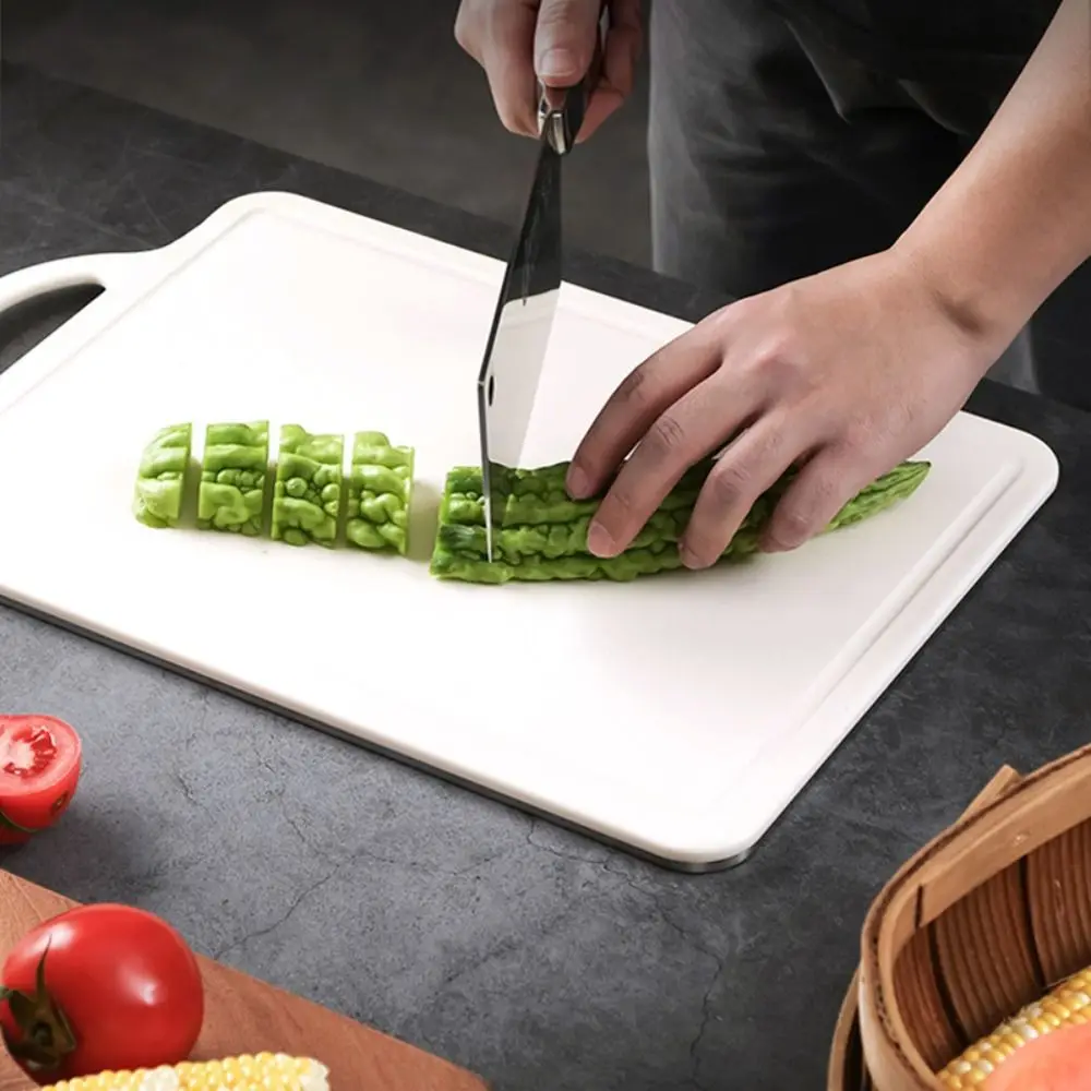 

304 Stainless Steel and PP Double-sided Cutting Board Anti-mold Anti-cracking Chopping Block Thickened Small Noise