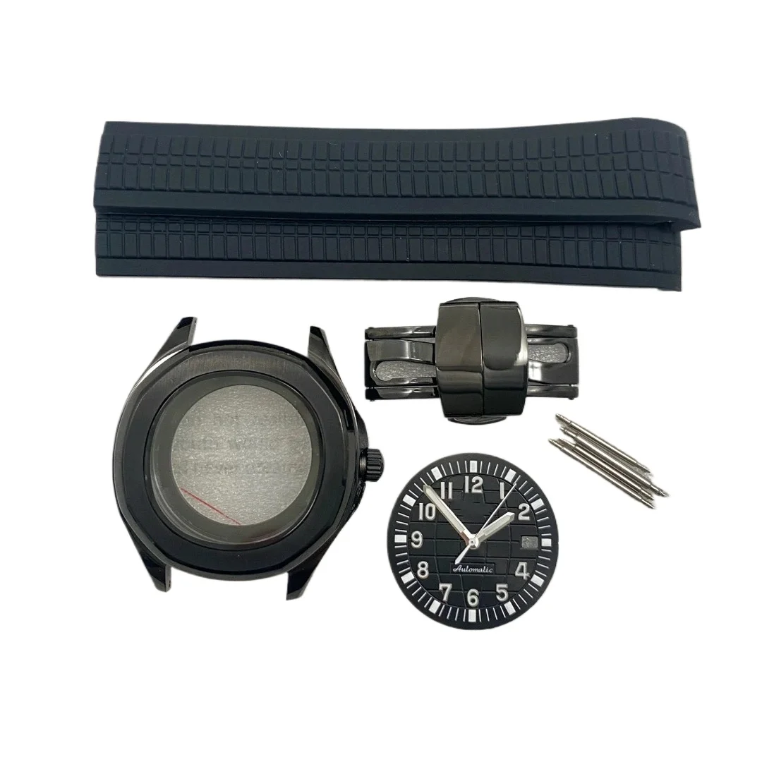 

42Mm replacement grenade black case strap literal set for NH35 movement 32mm dial Sapphire glass