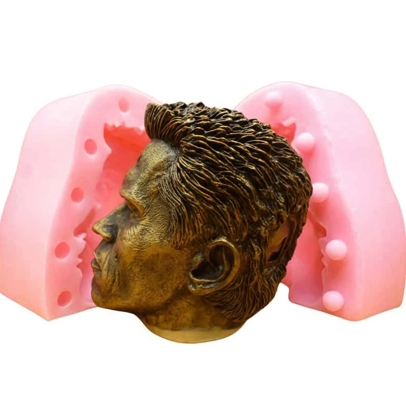 Schwarzenegger\'s head portrait silicone mold DIY handmade resin gypsum concrete crystal drop gum aromatherapy candle mold