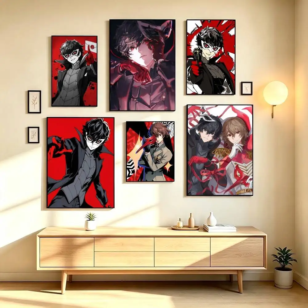 G-Goro Akechi Persona Joker Game  Poster High Quality Dorm Living Room Aesthetic Wall Decoration Painting Stickers Gift