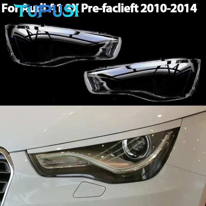 

for Audi A1 8X Pre-faclieft 2010-2014 Car Headlamp Cover Headlight Lens Glass Cover Lampshade Bright Shell Lens Covers