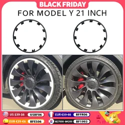 Voor Tesla Model Y 21 Inch Velg Wielnaaf Bescherming Patch Protectors Wiel Guard Covers Accessoires ABS Auto Exterieur 2018-2024