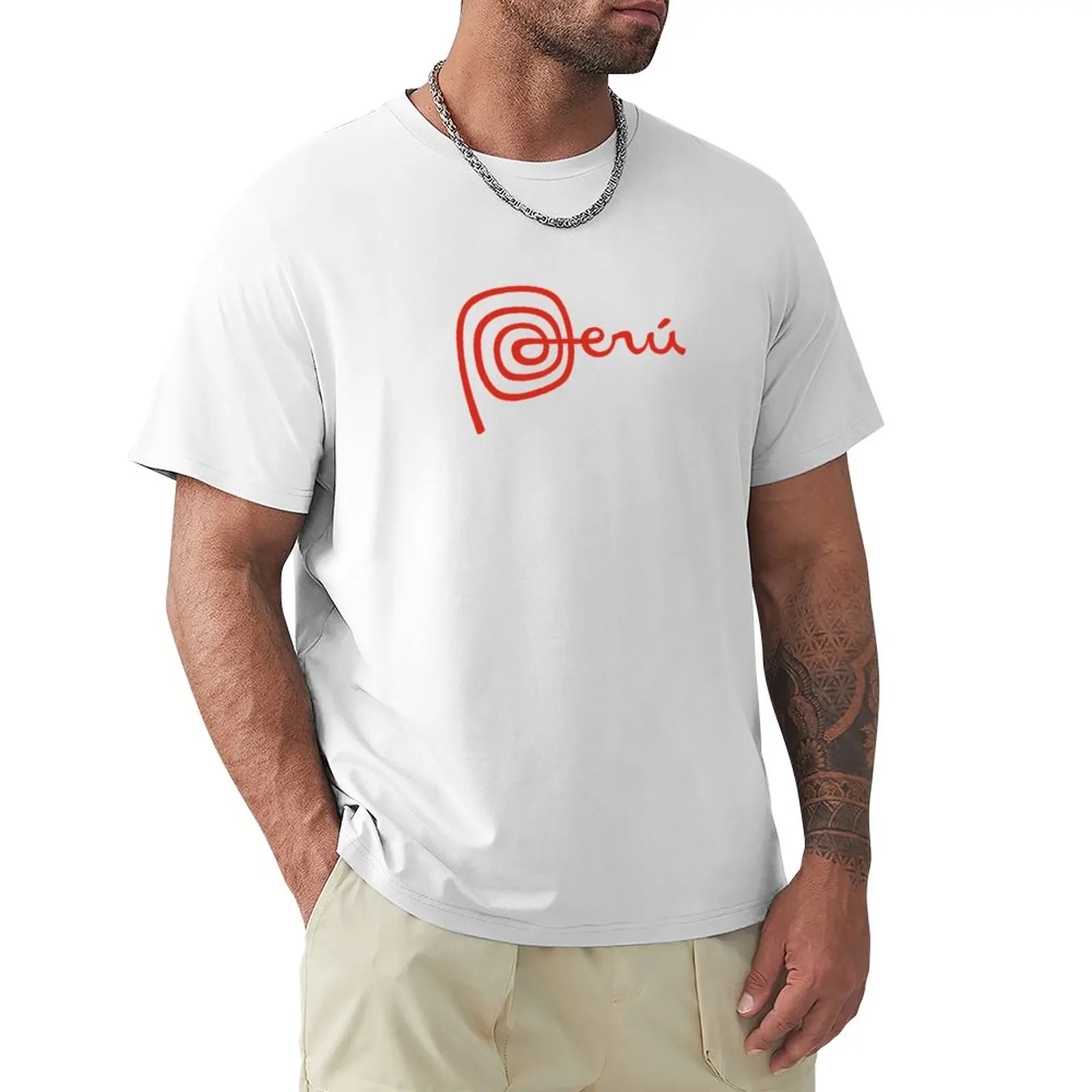 Peru logo Nazca Lines T-Shirt for a boy vintage customizeds t shirts men