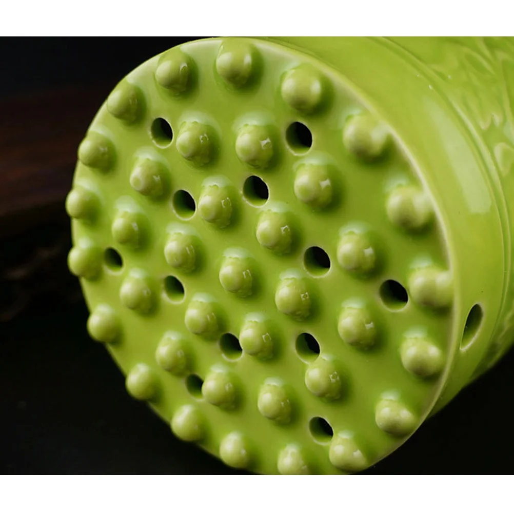 

Ceramic Moxibustion Pot Moxa Burning Tool Acupuncture Points Penetration Portable Design Health Care Gift Green
