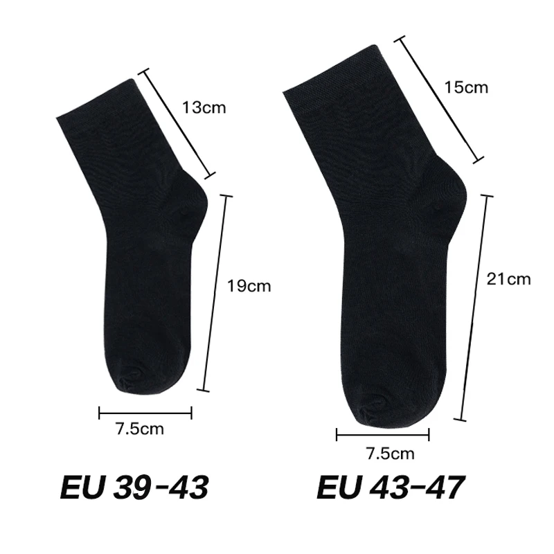 Brand Men\'s Cotton Socks New Style Black Business Men Soft Breathable Summer Winter for Male Socks Plus Size EU39-47 4 Pairs/Lot