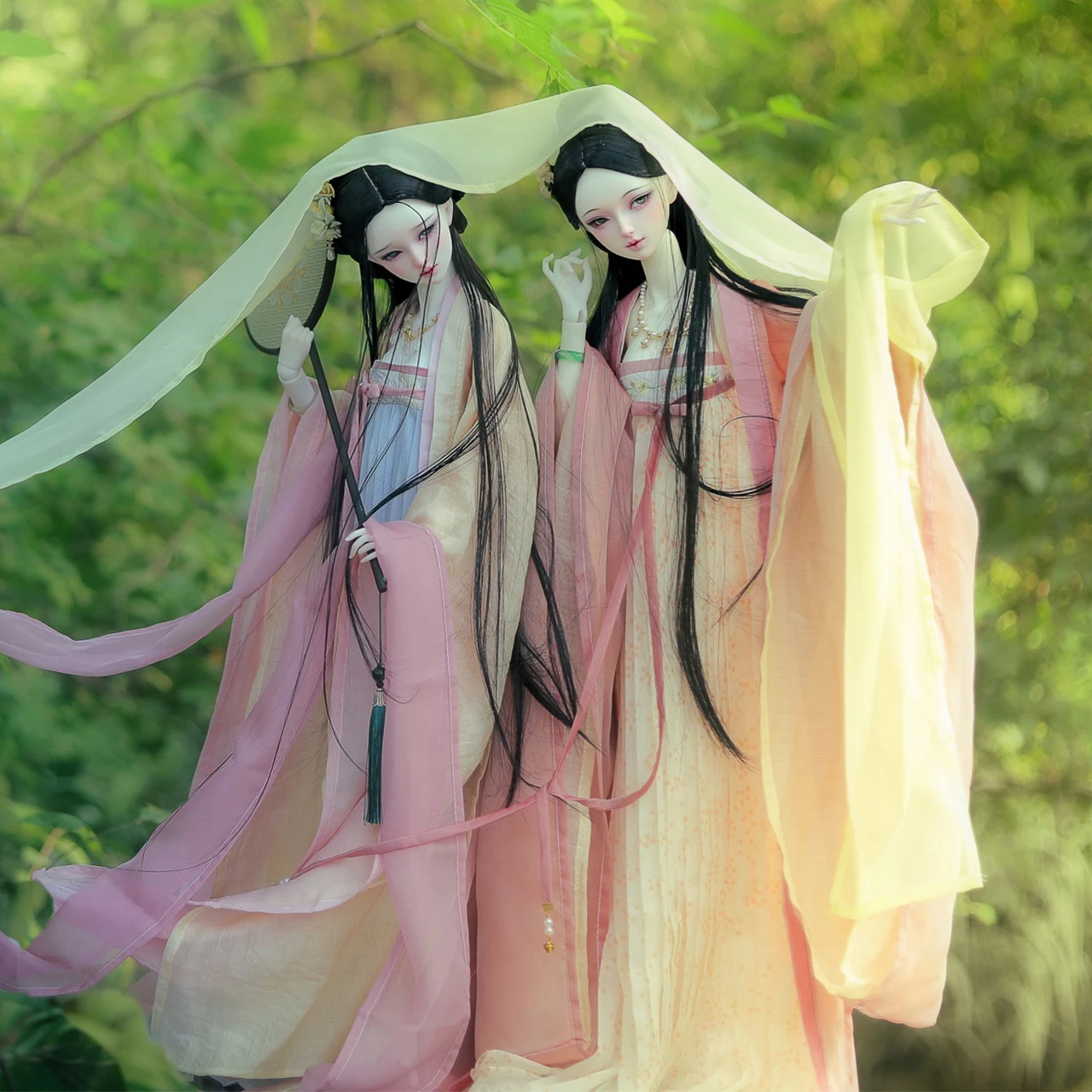 1/4 1/3 Scale BJD Ancient Costume Skirt Chinese Hanfu Long Robe Fairy Dress For BJD/SD MSD SD13 Big Girl Doll Accessories A2092