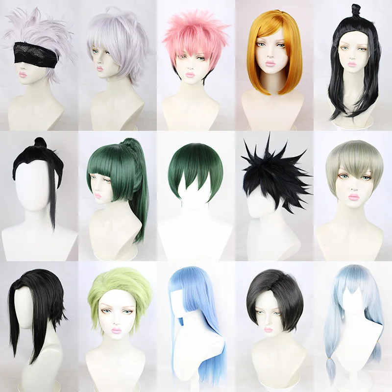 

Anime Jujutsu Kaisen Gojo Satoru Mahito Inumaki Toge Zenin Maki Yuuta Okkotsu Fushiguro Touji Kugisaki Nobara Cosplay Wig