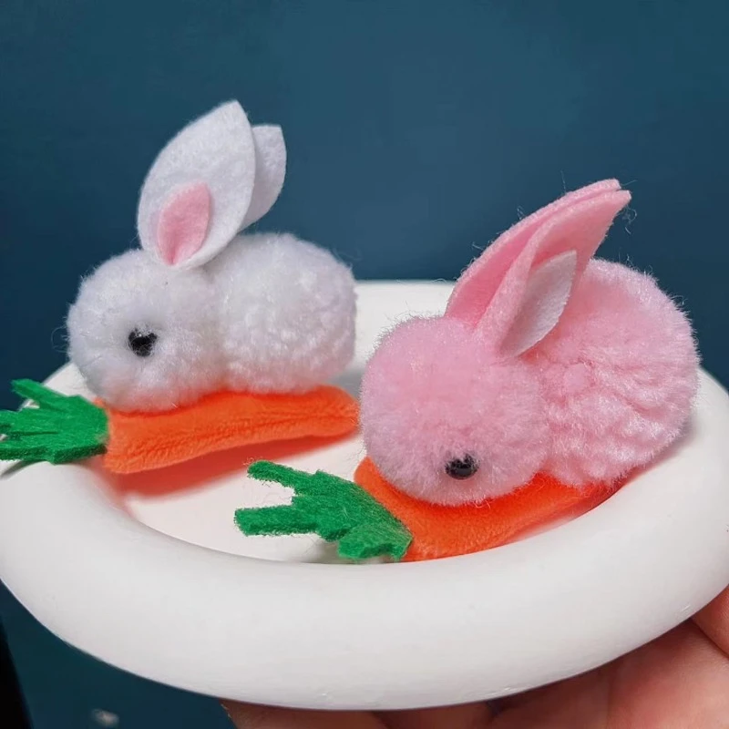 2024 New Easter Hair Clip Mini Plush Rabbit Carrot Duck Mouth Edge Hair Accessories Wholesale