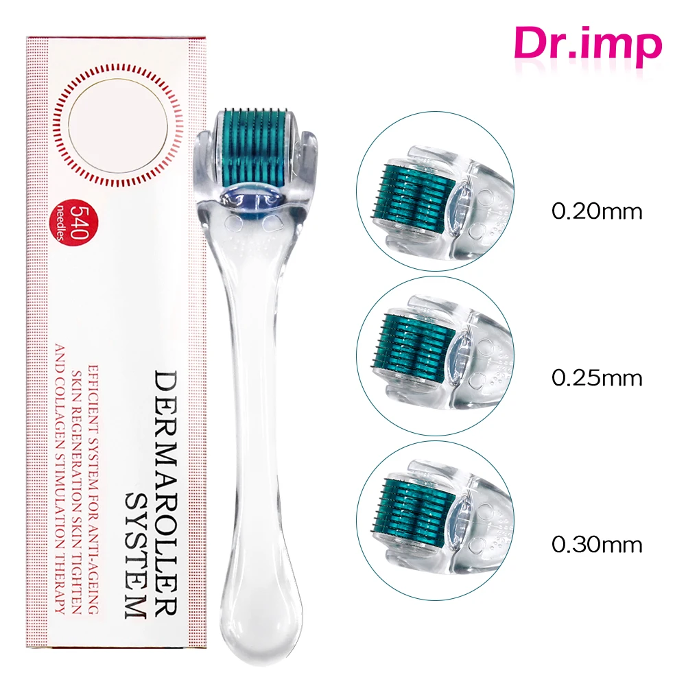 HOT 540 Micro Medical Grade Derma Roller Titanium Dermaroller Therapy For Face Hair growth Skin Rejuvenation Skin Care Tool