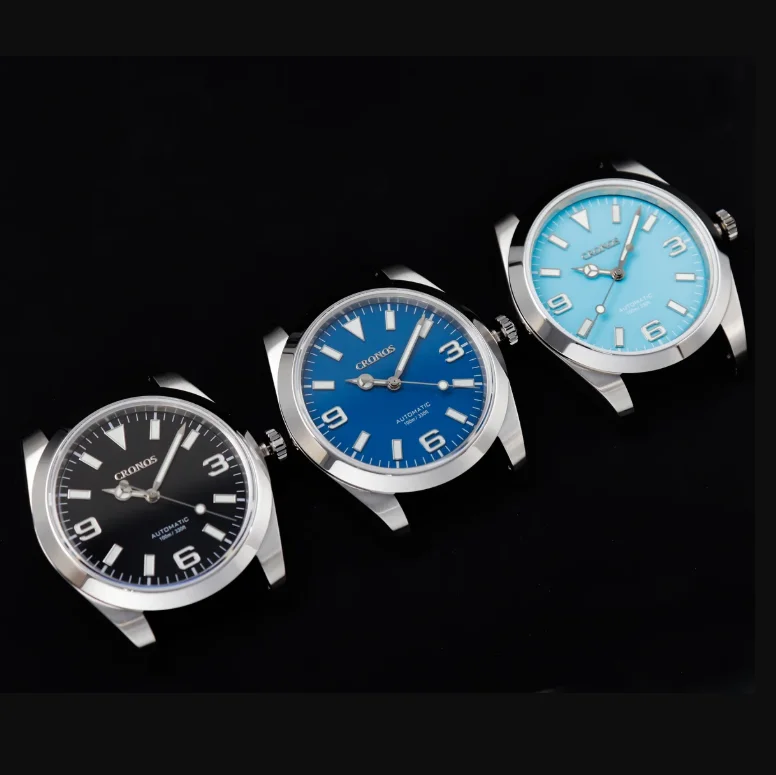 CRONOS Men Pilot Watch 39mm Automatic Mechanical Wristwatch C3 Luminous Diver 10ATM Waterproof Sapphire Miyota 8215 8315