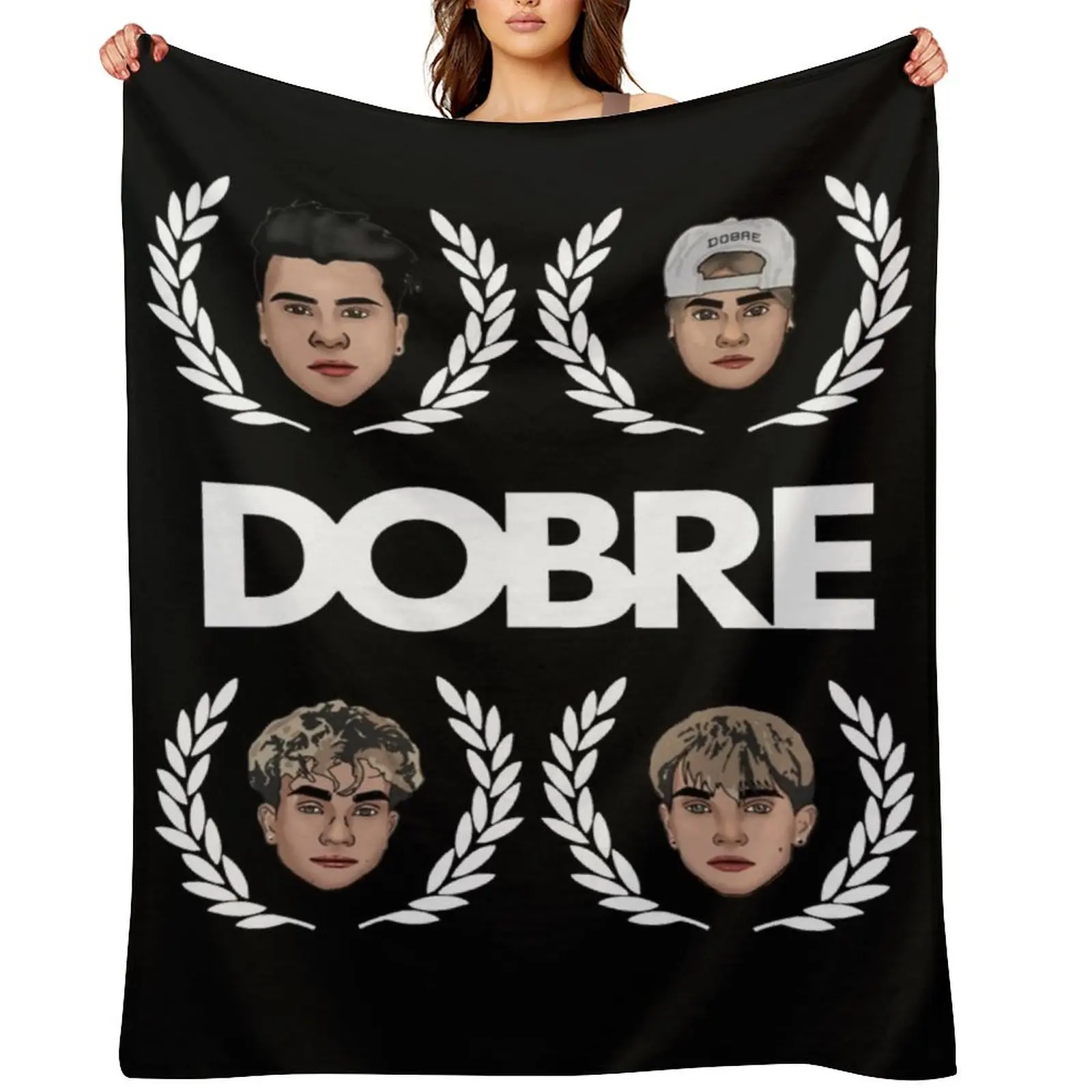 

Dobre Brother Twins Merch Throw Blanket Soft Nap Cute Plaid anime Blankets