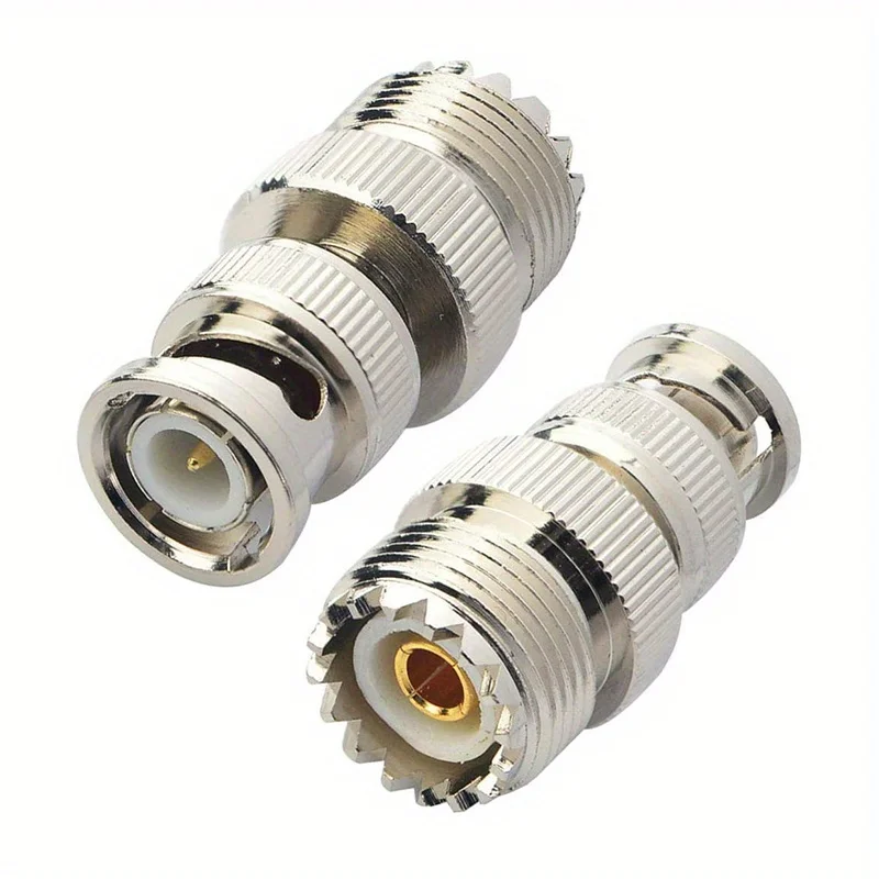 

1pcs SO-239 Adapter RF Coaxial BNC To UHF Antenna Hardware Adapter BNC Male To UHF Female Connector Material