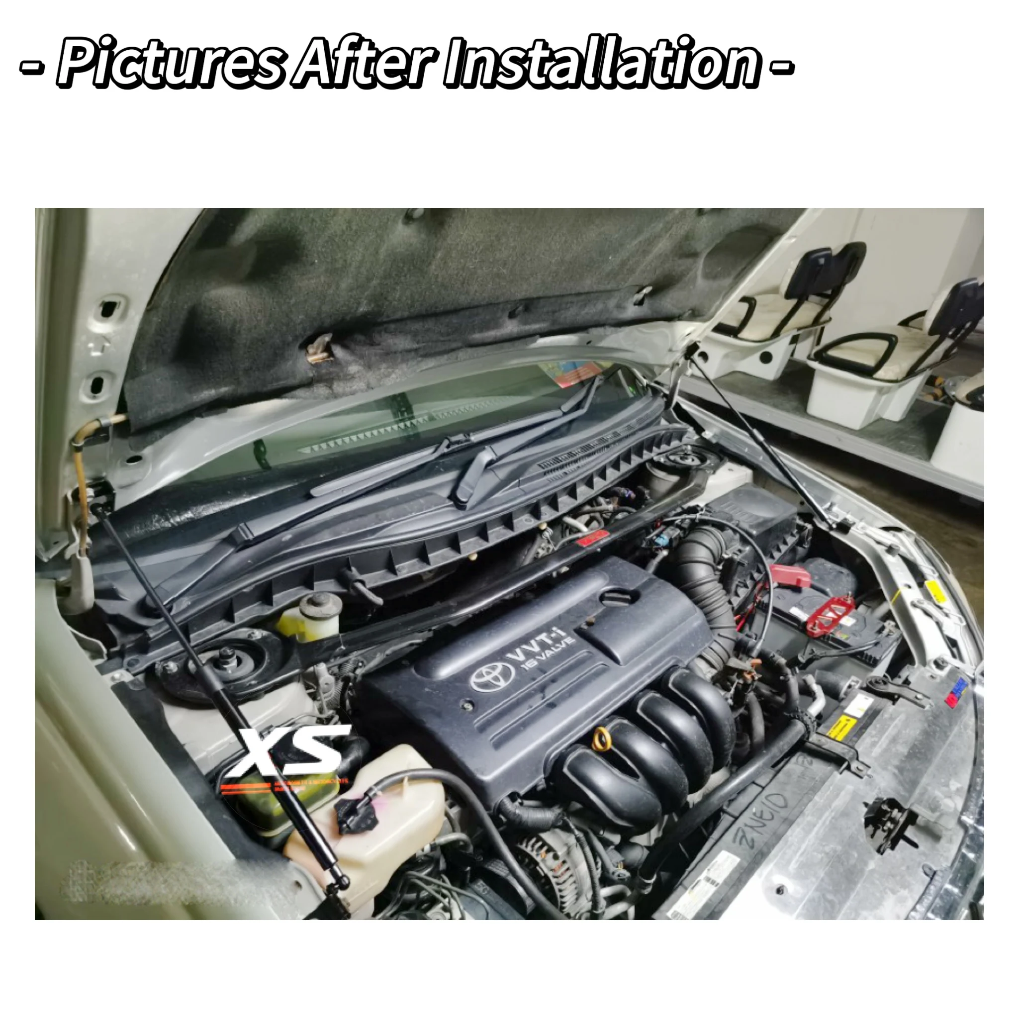 フロントボンネットリフトサポートダンパー,フードストラップ,ショックアブソーバー,ピストンシリンダー,トヨタプレミアムアリオンt240 2001-2007,改造