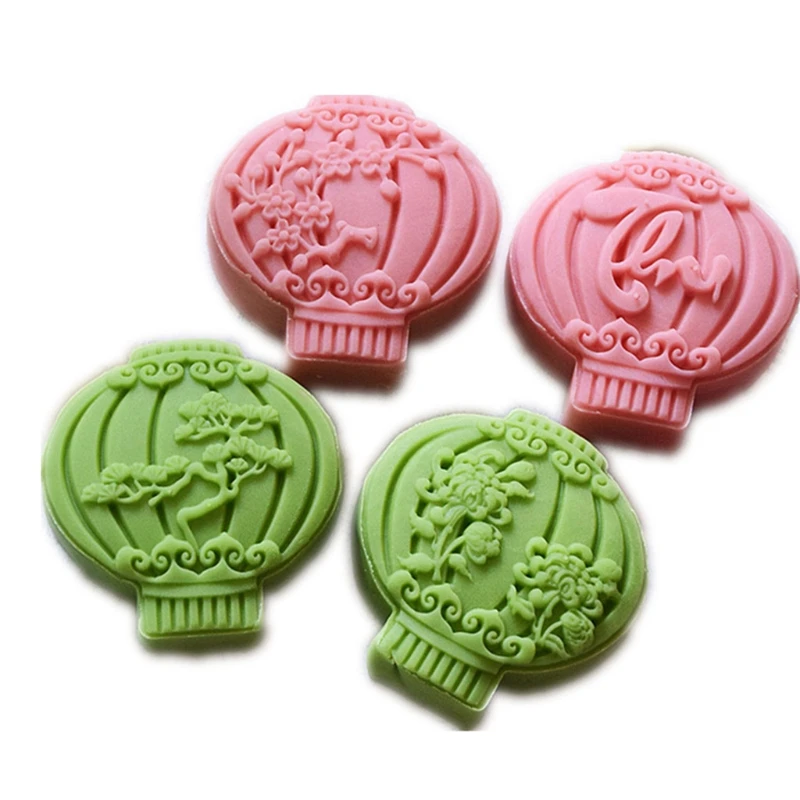 Moon Cake Mould Hand Pressure Cookies Cutter Smooth Exquisite Pattern Lantern