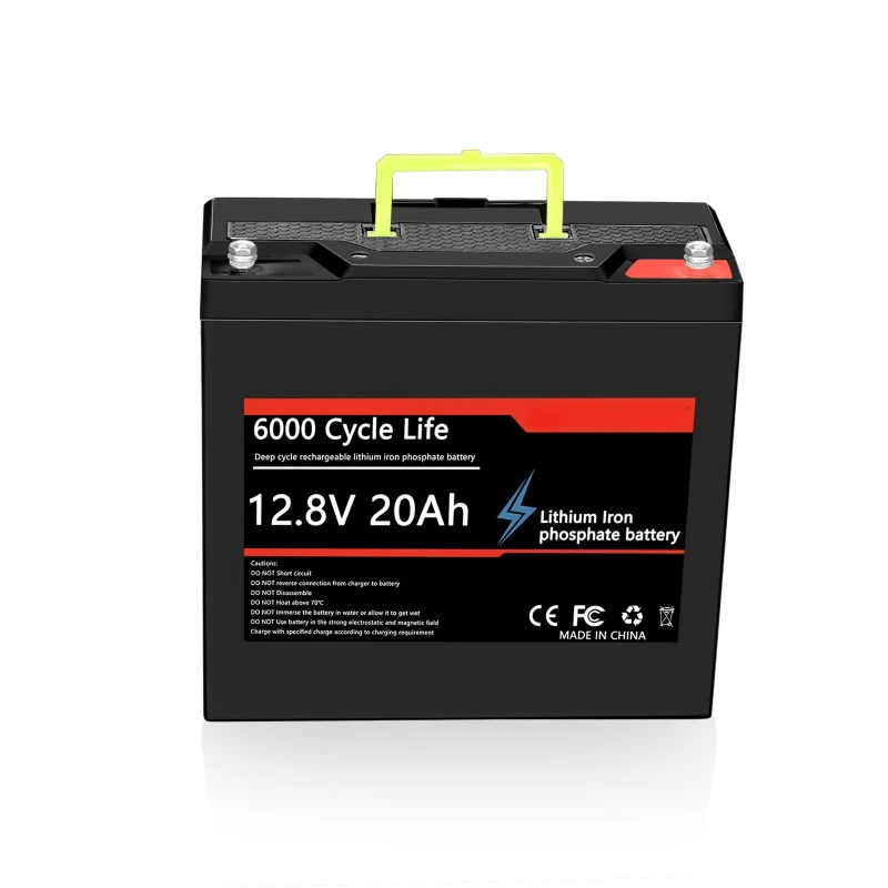 بطارية ليثيوم 12 فولت 20 أمبير LiFePO4 بطارية قابلة للشحن DeepCycle مع 20A BMS لطاقة الرياح الشمسية صياد السمك البحرية لعبة ركوب الخيل