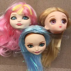 1/4 인형 다채로운 가발 1/인형 머리 가발 소녀 장난감 DIY 블랙 퍼플 브라운 핑크 블루 레드 인형 부품 원래 액세서리 소녀 선물