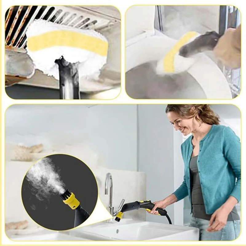 A44F-استبدال فرشاة فوهة مستديرة مجموعة ممسحة البخار ل Karcher SC2 SC3 SC4 SC5 SC7 منظف البخار جزء إزالة البقع العنيدة