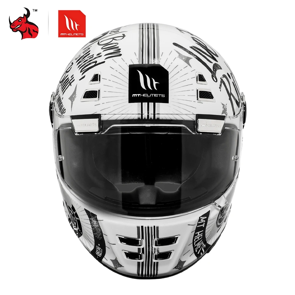 

Motorcycle Helmet Retro Abs Shell Clear Visor Airflow System ECE DOT Certified Removable Liner For Street Racing