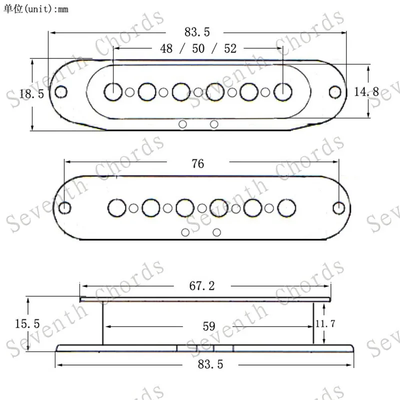 6 Stück E-Gitarren-Spulen aus Kunststoff, schwarze Gitarrenzubehörteile – Detail 9