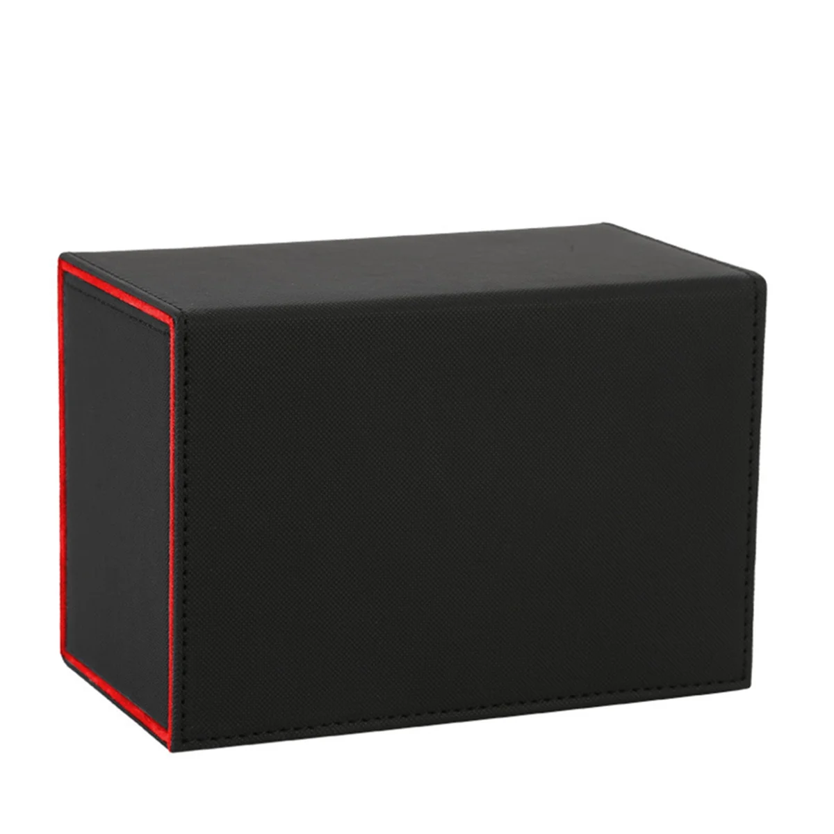 A72Z Card Deck Box, Premium Card Box with Flip Dice Tray , Card Deck Case Storage Box for Sports Playing Game Cards Black+Red