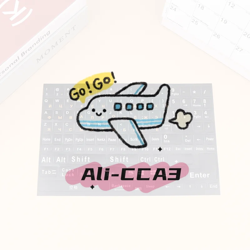 

1Pc Full Size Russian Keyboard Stickers Alphabet Layout Sticker Key Stickers For Laptop Desktop PC Keyboard Cover